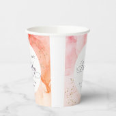 Abstract Pastel Roze Sinaasappel Elke zondag Papieren Bekers