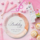 Abstract Pastel Roze Sinaasappel Elke zondag Papieren Bordje (Feest)