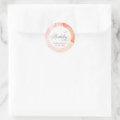 Abstract Pastel Roze Sinaasappel Elke zondag Ronde Sticker (Tas)