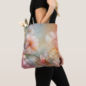 Abstract Pastel Sea Foam Floral Cloud Landscape Tote Bag (Dichtbij)