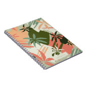 Abstract Pastel Summer Palm Tree Patroon Notitieboek (Rechterzijde)