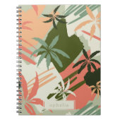 Abstract Pastel Summer Palm Tree Patroon Notitieboek (Voorkant)