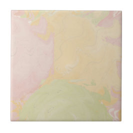 Abstract Pastel Swirl Beige Tegeltje