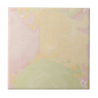 Abstract Pastel Swirl Beige Tegeltje