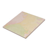Abstract Pastel Swirl Beige Tegeltje (Zijkant)