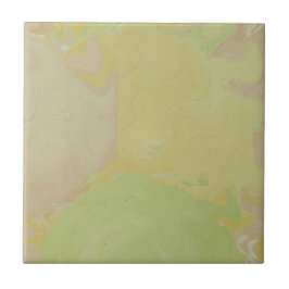 Abstract Pastel Swirl Olive Green Tegeltje