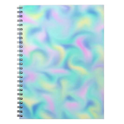 Abstract Pastel Swirls Pattern Notitieboek (Voorkant)
