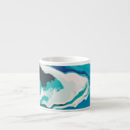Abstract Pastel Verf Lagune Editie Koffiemok Espresso Kop
