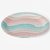 Abstract Pastel Waves – Elegant Modern Pattern Papieren Bordje (Gekanteld)