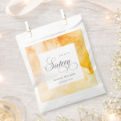 Abstract Pastel Yellow Oranje Sweet 16 Birthday Bedankzakje (Geknipt)