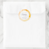 Abstract Pastel Yellow Oranje Sweet 16 Birthday Ronde Sticker (Tas)