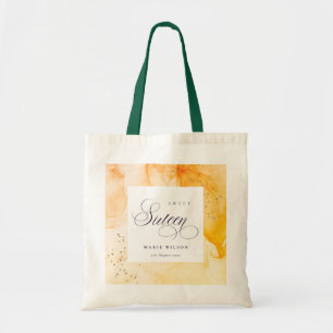 Abstract Pastel Yellow Oranje Sweet 16 Birthday Tote Bag