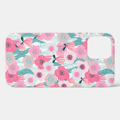 Abstract pastelbloempatroon. Mooie roze bloem Case-Mate iPhone Case (Achterkant (horizontaal))