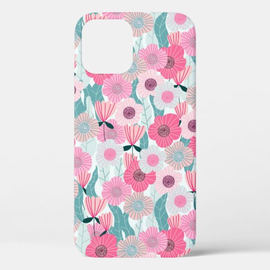 Abstract pastelbloempatroon. Mooie roze bloem Case-Mate iPhone Case (Achterkant)