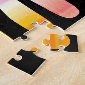 Abstract pastelbos kleurrijke bladeren legpuzzel (Zijkant)