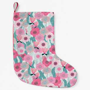 Abstract pastelfloreel patroon. Mooie roze bloem Kleine Kerstsok