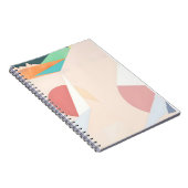Abstract pastelgeometrisch vormontwerp notitieboek (Rechterzijde)