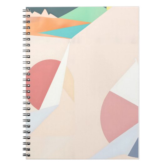Abstract pastelgeometrisch vormontwerp notitieboek (Voorkant)