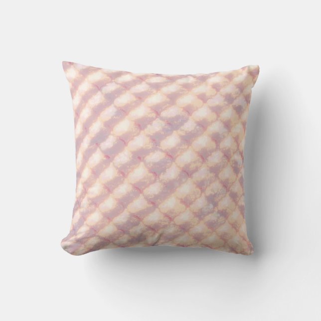 Abstract pastelkleurig gloeiend vierlobbig patroon kussen (Voorkant)