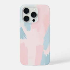 Abstract pastelkleurig penseel iPhone 15 pro case