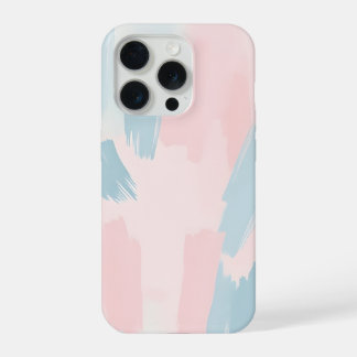 Abstract pastelkleurig penseel iPhone 15 pro case