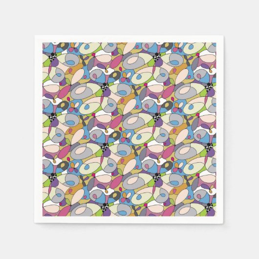 Abstract pastelpapier servet (Voorkant)