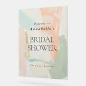 Abstract pastelschilderij Elegant Vrijgezellenfees Acryl Bord (Hoek)