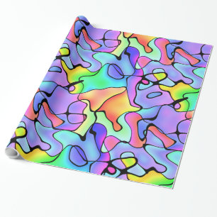 Abstract pastelwaterverfkleurenpatroon cadeaupapier