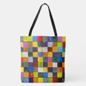 Abstract patchwerk tote bag (Voorkant)