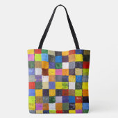 Abstract patchwerk tote bag (Achterkant)