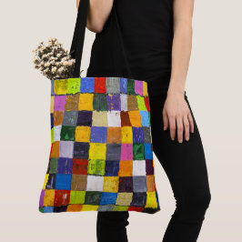 Abstract patchwerk tote bag