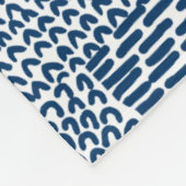 Abstract Patchwork Kaart - Indigo Verf Blauw op Wi Fleece Deken (Hoek)