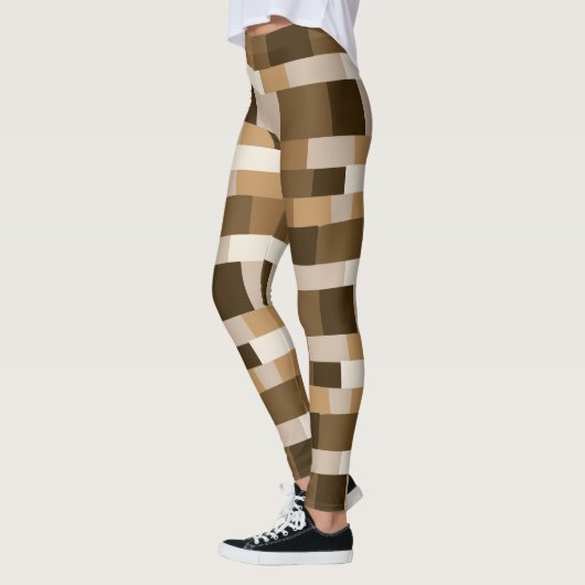 Abstract Patchwork Patroon 080823 - v1 Leggings (Links)