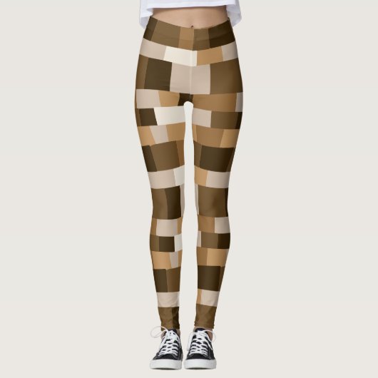 Abstract Patchwork Patroon 080823 - v1 Leggings (Voorkant)