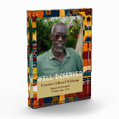 Abstract Patchwork Retirement Gift for Black Dad Fotoblokken (Links)