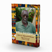 Abstract Patchwork Retirement Gift for Black Dad Fotoblokken (Rechts)