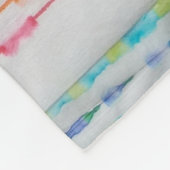 Abstract patchwork, waterverf tie kleurstofpatroon fleece deken (Hoek)
