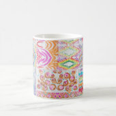 Abstract patchwork, waterverf tie kleurstofpatroon koffiemok (Center)