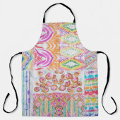 Abstract patchwork, waterverf tie kleurstofpatroon schort (Voorkant)