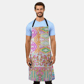 Abstract patchwork, waterverf tie kleurstofpatroon schort (Gedragen)