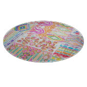 Abstract patchwork, waterverf tie kleurstofpatroon snijplank (Hoek)