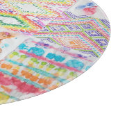 Abstract patchwork, waterverf tie kleurstofpatroon snijplank (Hoek)