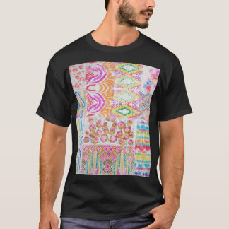 Abstract patchwork, waterverf tie kleurstofpatroon t-shirt