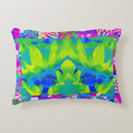 Abstract Patchwork Zonnebloem Tuin Collage Accent Kussen
