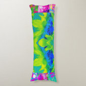 Abstract Patchwork Zonnebloem Tuin Collage Lichaamskussen (Voorkant Verticaal)