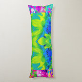 Abstract Patchwork Zonnebloem Tuin Collage Lichaamskussen (Achterkant (Verticaal))