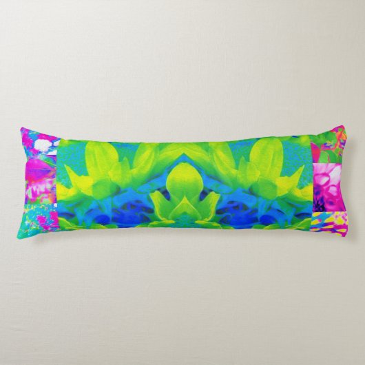 Abstract Patchwork Zonnebloem Tuin Collage Lichaamskussen (Voorkant)