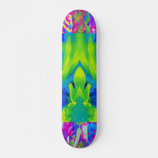 Abstract Patchwork Zonnebloem Tuin Collage Persoonlijk Skateboard (Voorkant)