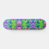Abstract Patchwork Zonnebloem Tuin Collage Persoonlijk Skateboard (Horizontaal)