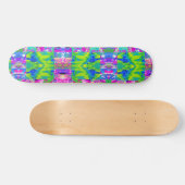 Abstract Patchwork Zonnebloem Tuin Collage Persoonlijk Skateboard (Horizontaal)